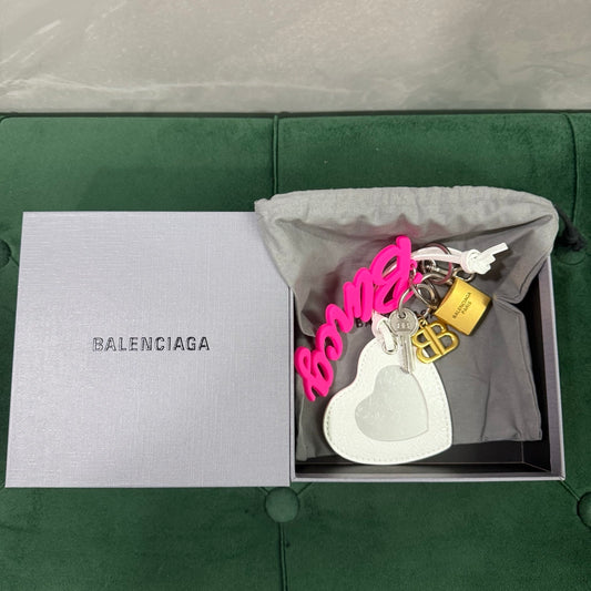 Balenciaga Mirror Heart Keychain